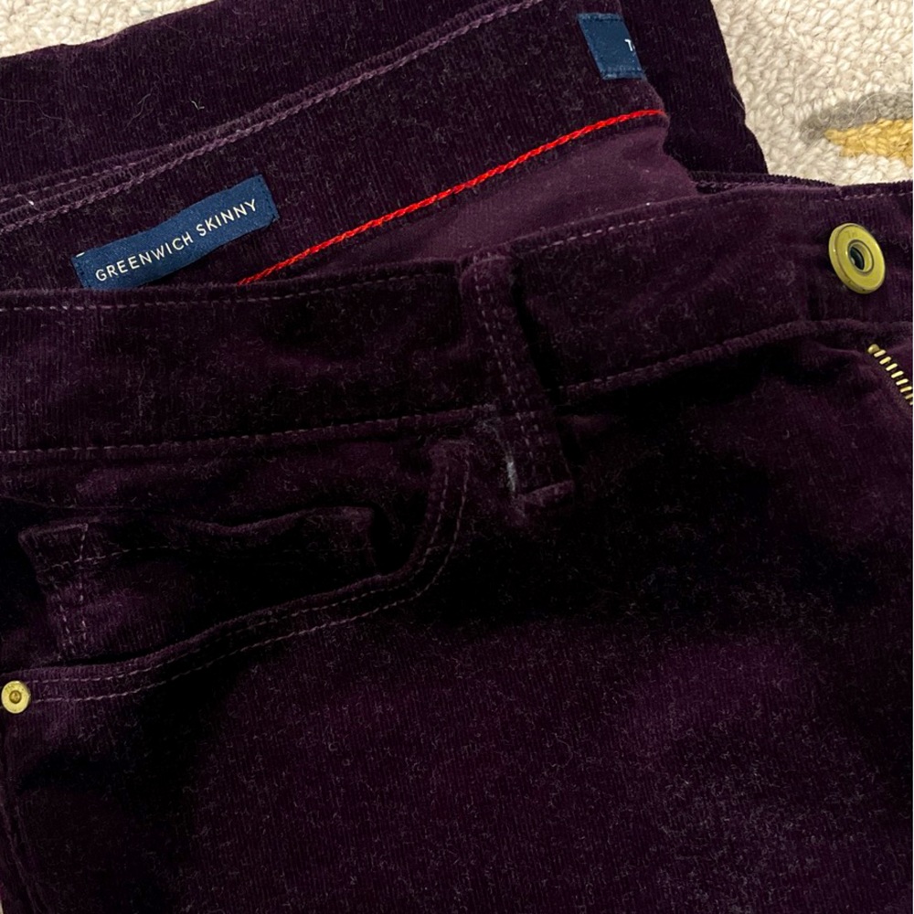 Purple velvet pants